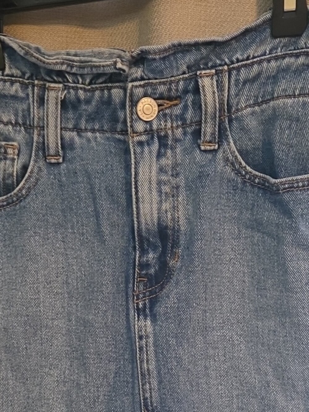 PacSun High-Rise Light Blue Denim Mini Skirt